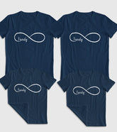 Family Infinity Unisex Half Sleeve T-Shirts (Pack of 4)